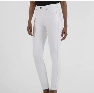 Kut From Kloth Jeans White Donna Skinny Ankle Stretch Denim Beach Coastal NWT